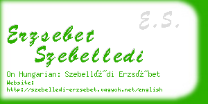 erzsebet szebelledi business card